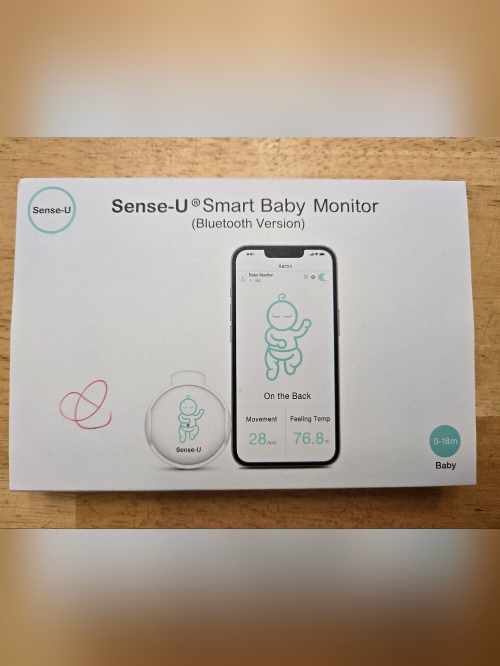 Sense-U Smart Baby Monitor (Bluetooth) - White with Teal Accents
